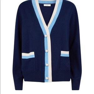 Sandro Paris Clotilde Marine Wool Cashmere